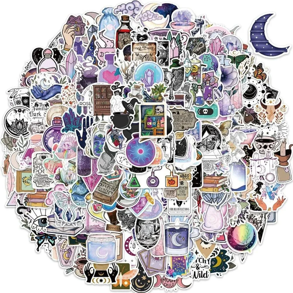 300 PCS Witchy Stickers,Boho Witch Aesthetic Stickers,Potion Bottle,Apothecary,M
